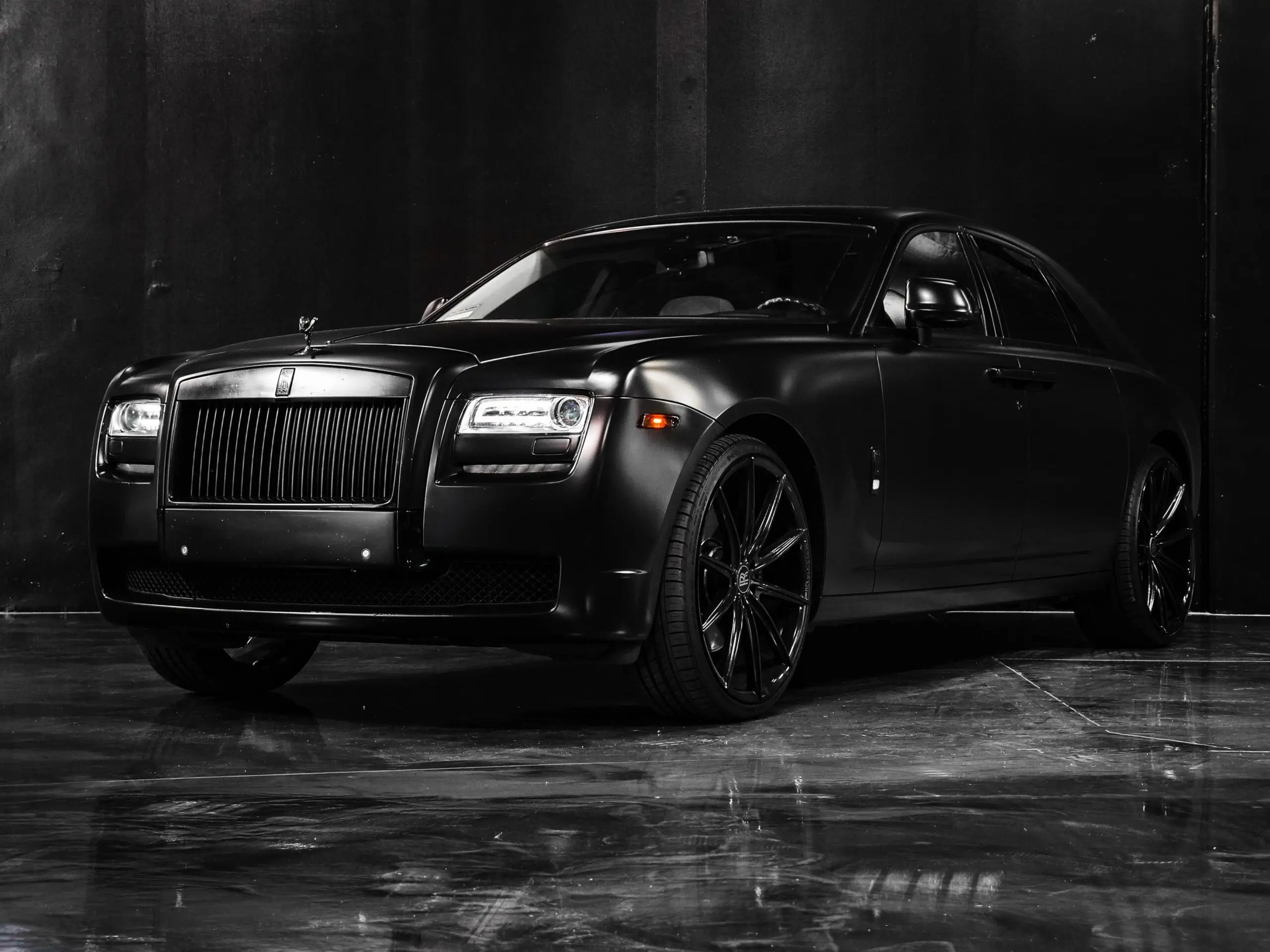 A detailed car, its paintwork reflecting