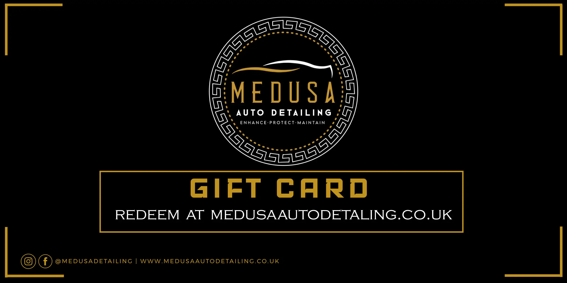 A Medusa Auto Detailing gift card
