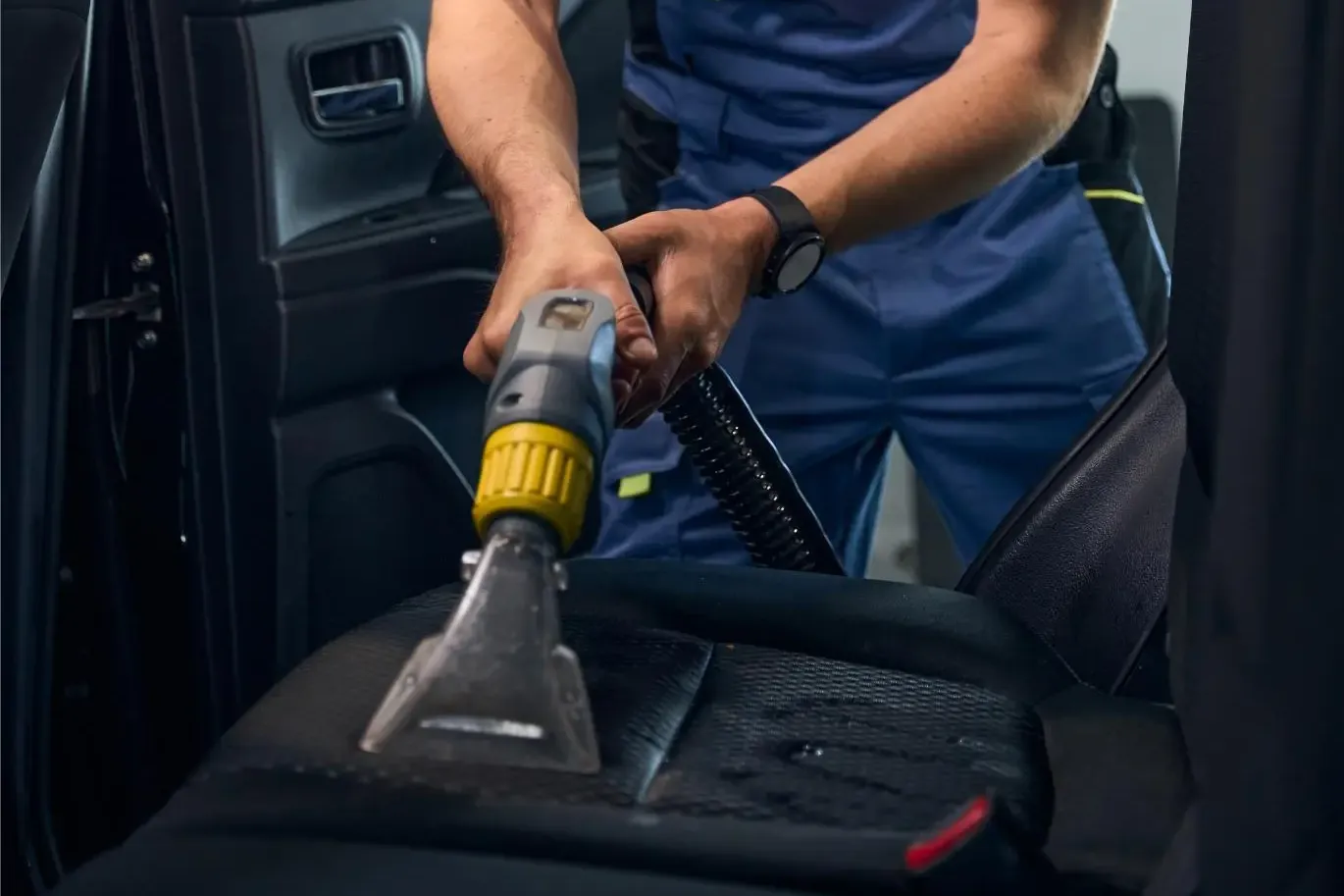 Paint removal from car upholstery