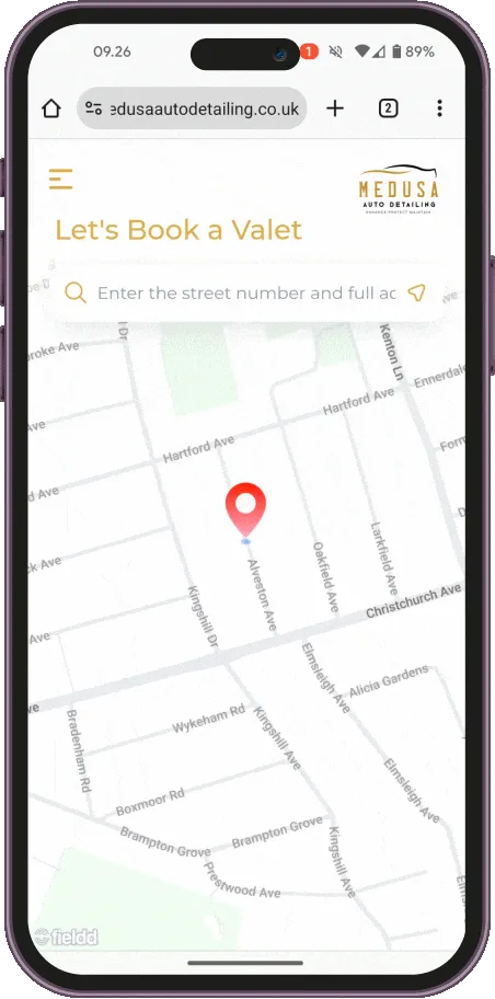 Medusa Auto Detailing mobile app